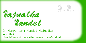 hajnalka mandel business card